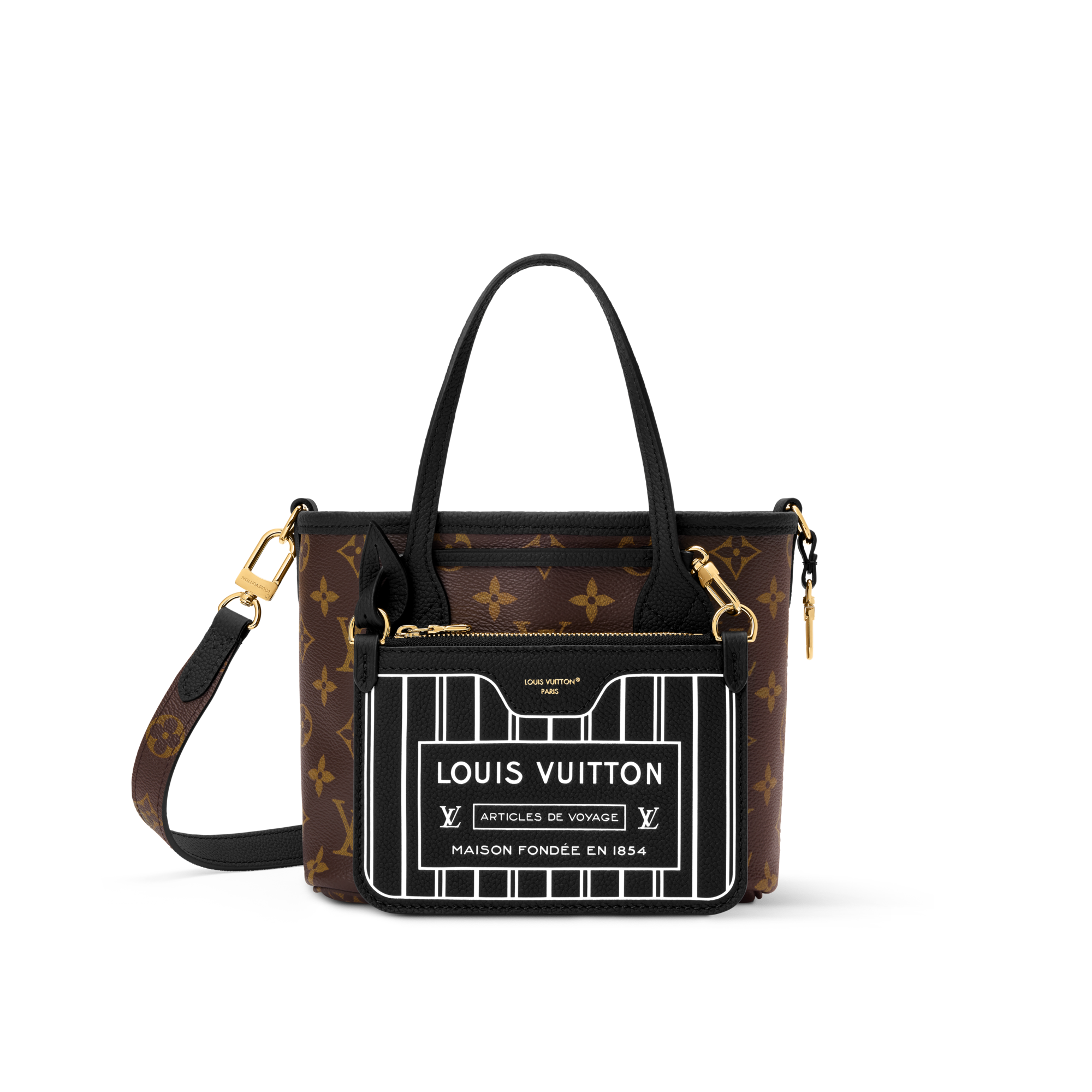 Neverfull BB Bandouliere Inside Out Leather Tote | LOUIS VUITTON ®